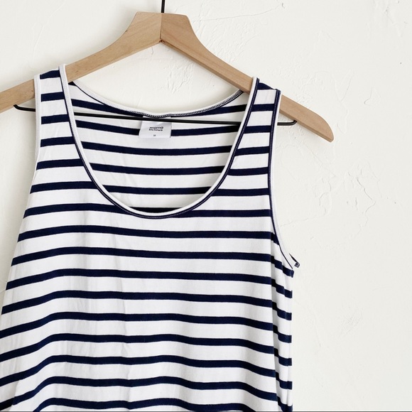 Mamalicious Black White Stripe Maternity Dress Med - Picture 4 of 6